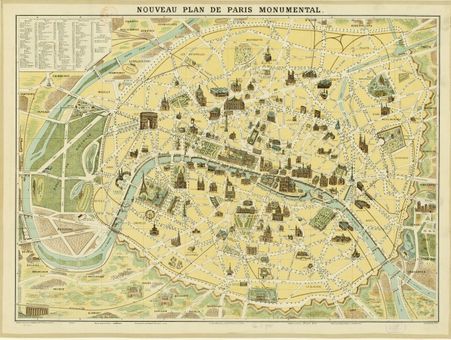 Nouveau plan de Paris monumental, 1899. (BnF)